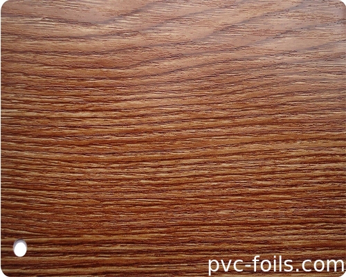 Película de laminação de PVC de carvalho-dourado para decoração de superfície de painéis de plástico