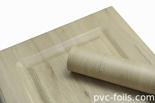 Filtro de superfície de PVC para móveis Design de grãos de madeira Espessura personalizada para laminação