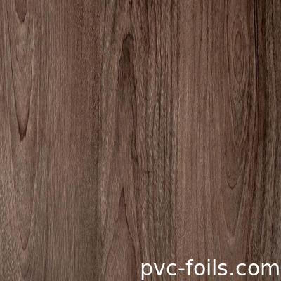 Rolo de folha de membrana de PVC de grãos de madeira de 350 microns para portas interiores de MDF