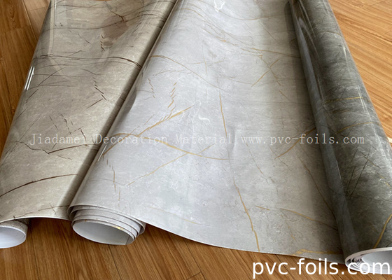 Filme decorativo de PVC com efeito de mármore de alto brilho