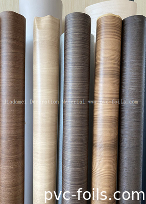 Rolo de filme de PVC de padrão de madeira para decoração de painéis de móveis interiores