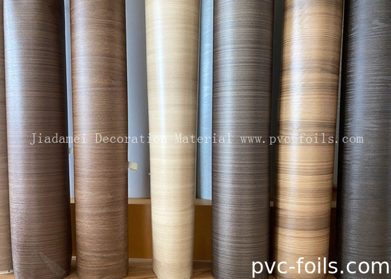 Películas decorativas de PVC em rolos Película de madeira para móveis de grãos para produzir painéis de WPC