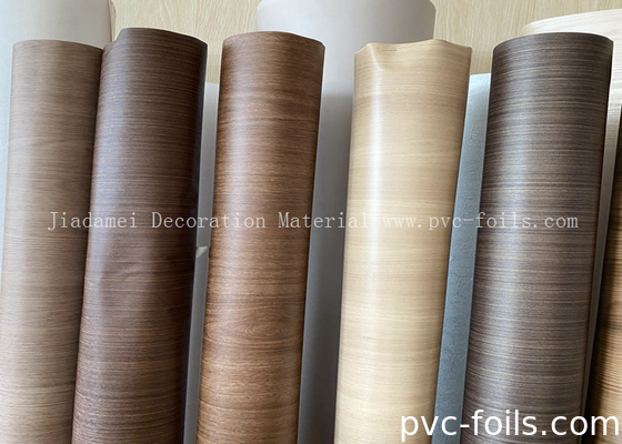 Películas decorativas de PVC em rolos Película de madeira para móveis de grãos para produzir painéis de WPC