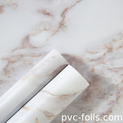 Rolo de filme de PVC de efeito de mármore para decoração de mesa