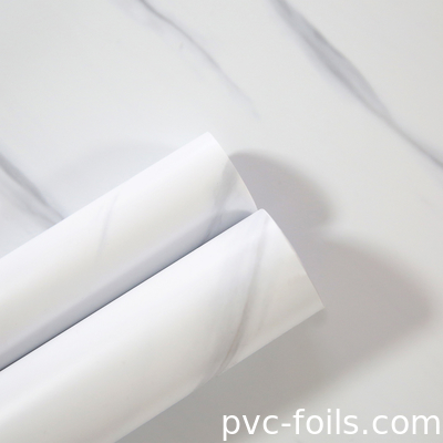 Rolo de folha de PVC de mobiliário de design de mármore personalizado para laminação e embalagem