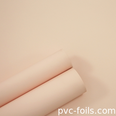 Folha de membrana de PVC de cor rosa super-mate em rolos para portas de armários de cozinha