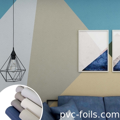 Folha decorativa de PVC anti-impressão digital super-mate para superfícies interiores