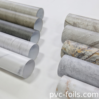 Nova folha decorativa de PVC de design de mármore para laminação, imprensa de membrana