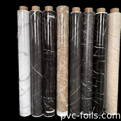 Novo filme de laminação de PVC de padrão de mármore para decoração de superfícies internas