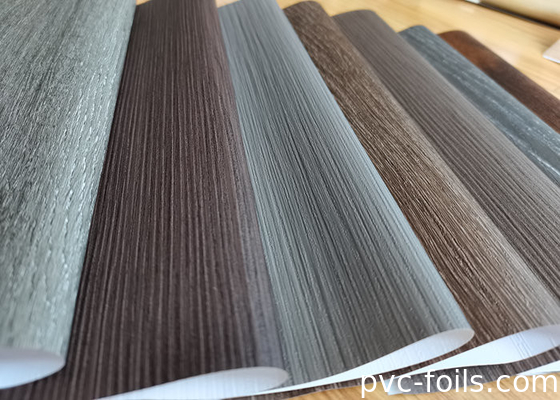 Filme decorativo de PVC de grãos de madeira supermate para aplicação em armários de móveis