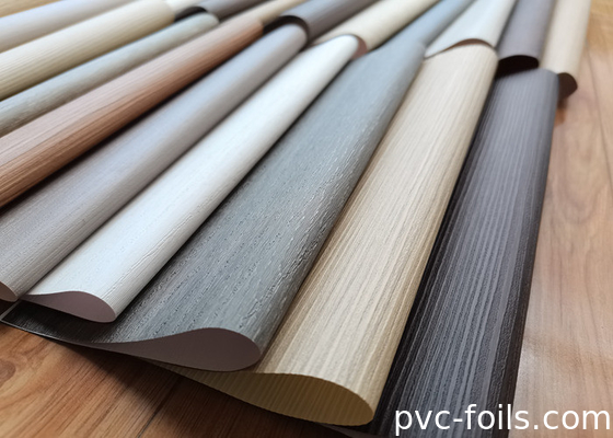 Película de revestimento de PVC de grãos de madeira de teca para projetos de renovação de móveis