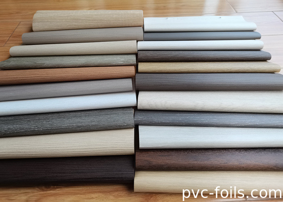 Película de revestimento de PVC de grãos de madeira de cereja para design de móveis personalizados