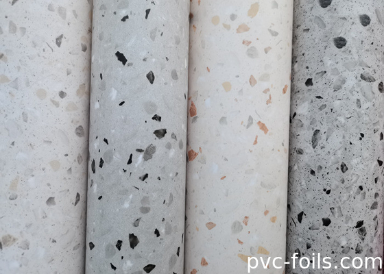 Filme de laminação de PVC de mármore branco para acabamento de pedra de balcão
