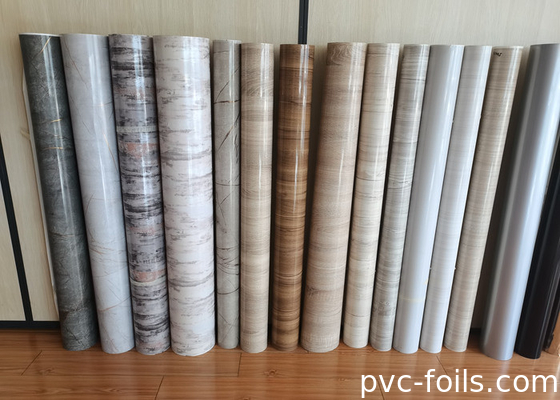 Filme decorativo de PVC com efeito de mármore para impressão a vácuo Largura total de impressão 1400 mm