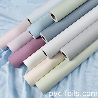 Folha decorativa de PVC de cor sólida para portas e armários de membrana