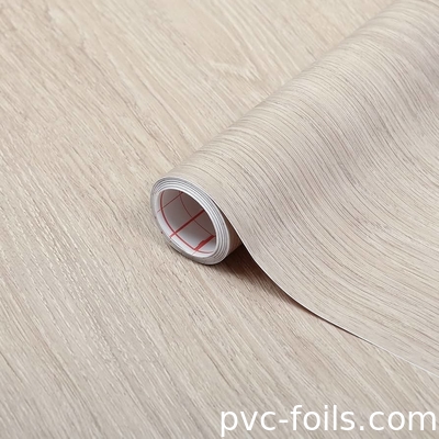 China Fábrica de Atacado de Madeira Natural Vinyl Self Adhesive PVC Film para Decoração de Móveis