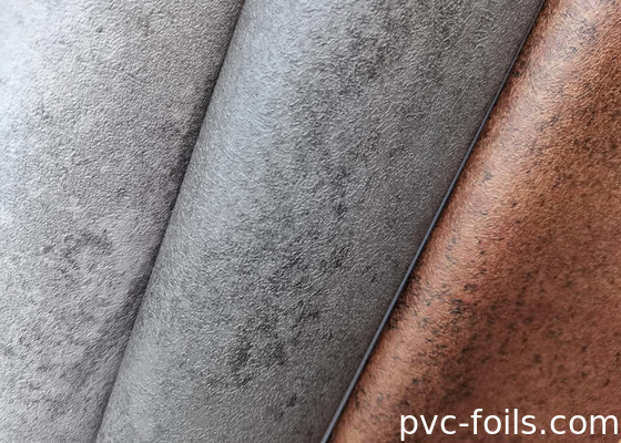 Filme de PVC de textura de cimento em relevo a vácuo para aplicações modernas de interiores