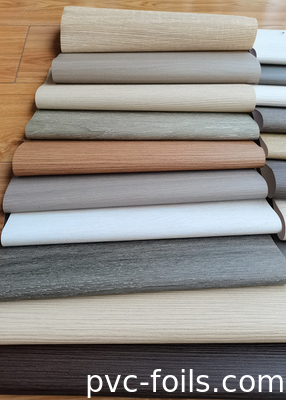 Impressão digital 3D Película decorativa de PVC de grãos de madeira para decoração de superfícies de móveis de interiores