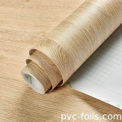Película de vinil de PVC removível auto-aderente de grãos de madeira para revestimento de móveis