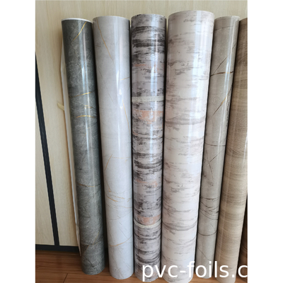 Folha de membrana de PVC com efeito de mármore brilhante para decoração de interiores