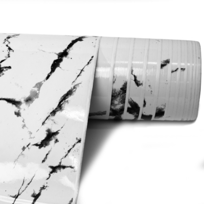 Autocolantes de vinil de PVC de design de mármore de alto brilho duráveis e resistentes à água