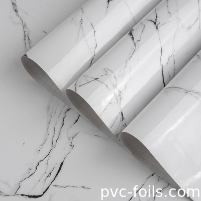 Folha de plástico de PVC de mármore para decoração de superfícies de móveis