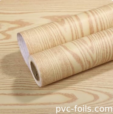1.22x50M Filme auto-aderente decorativo de papel de parede em PVC em madeira em relevo para decoração residencial