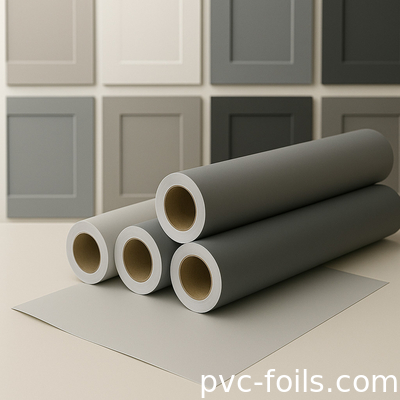 Folha de laminação de PVC de cor sólida Super Matte para móveis e portas
