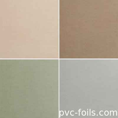 Texturas de tecido Cor sólida Texturas de PVC Auto-aderente Revestimento de parede para decoração de parede interior