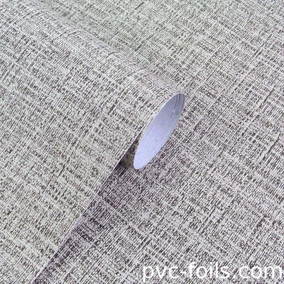 Texturas de tecido Película autoadhesiva de PVC de cor sólida para parede de quarto de hotel