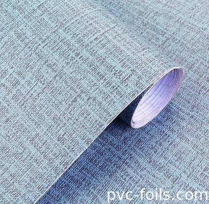 Texturas de tecido Película autoadhesiva em PVC de cor sólida para decoração de hotéis