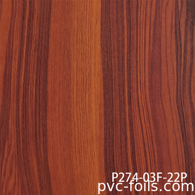 Filme decorativo de madeira de textura super-mate de PVC para impressora de membrana de vácuo