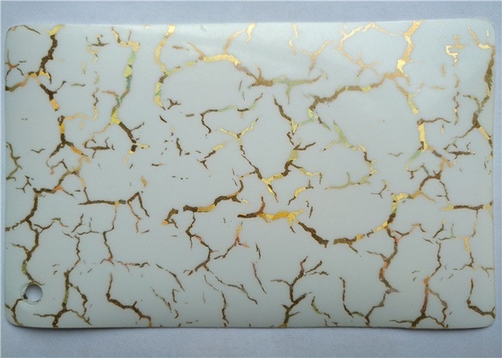O teste padrão decorativo branco de alto brilho do filme do Pvc de 0,2 milímetros 0.1mm imprimiu