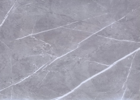 Filme do PVC de Grey Marble High Gloss para o painel de parede do MDF