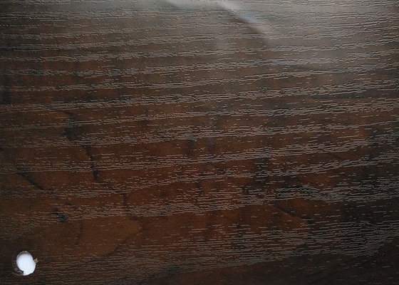 Filme de madeira tridimensional do Pvc da grão para a decoração de superfície interior