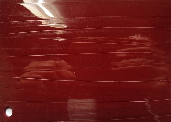Folha gravada vermelha da membrana do PVC 3D para a decoração interior da mobília