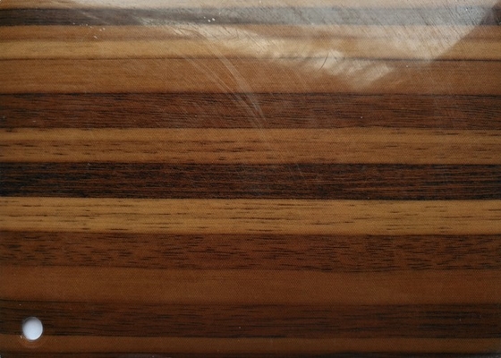 Película decorativa de PVC de grão de madeira à prova d'água para laminação de placas de MDF