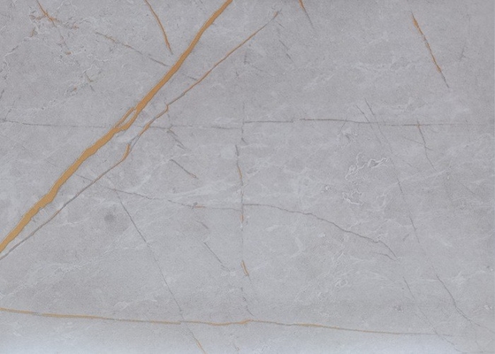 Café Tabletop da folha decorativa do Pvc do mármore do filme de Grey Gloss White Self Adhesive