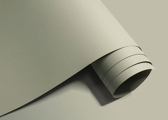 Folha de PVC de cor sólida Super Matte Beige para decoração de portas de móveis