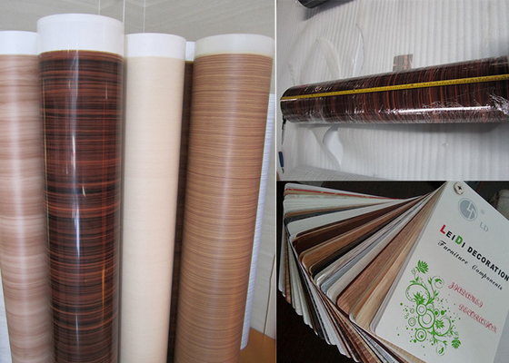 Folha de mobiliário em PVC em madeira em relevo para decoração de placas de partículas 0,15-0,30 mm