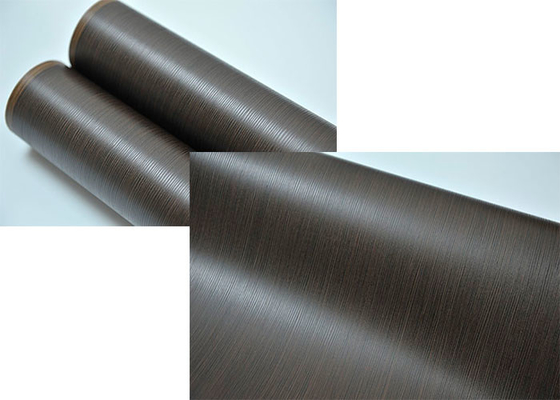 Emboss Pvc 3D membrana folha de rolo preto de madeira grão 1400mm largura