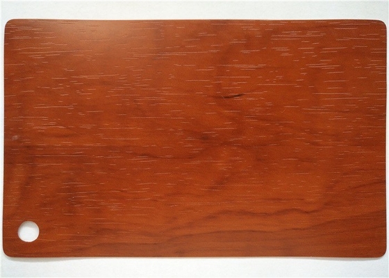 Folha decorativa do PVC de Cherry Wood para portas da membrana da mobília 0.30mm